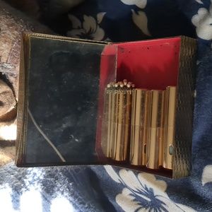 4 piece 30 ml/1oz Refillable Gold/Plastic Bottlesw/Storage Case